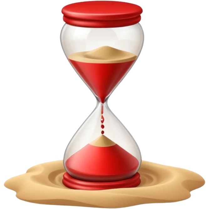 red hourglass emoji