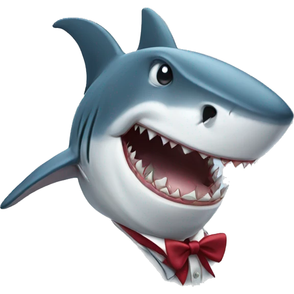 Shark in formal dress emoji