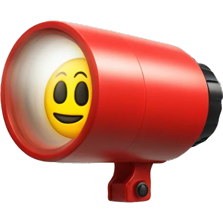 red snap on flash light  emoji