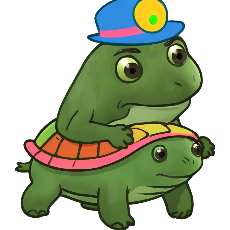 Sloth riding turtle emoji