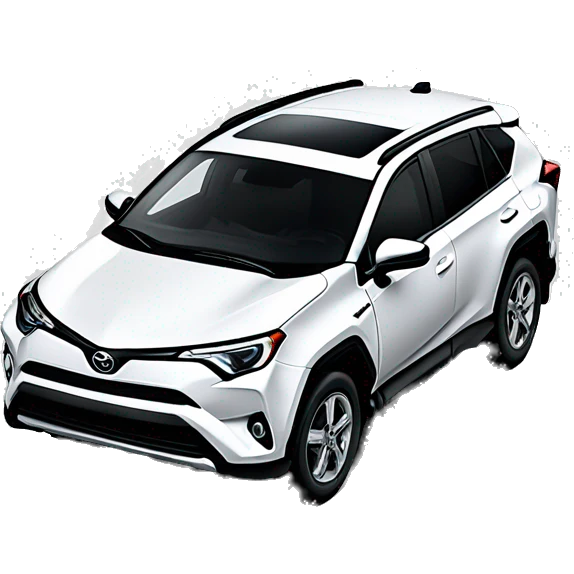 White 2024 Toyota rav4 hybrid emoji