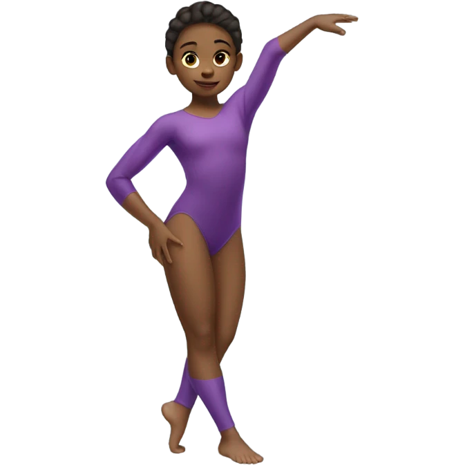 Girl in outgrown gymnastic suit emoji