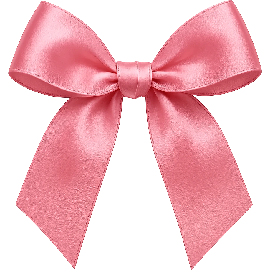 pink Valentine bow. remove background emoji