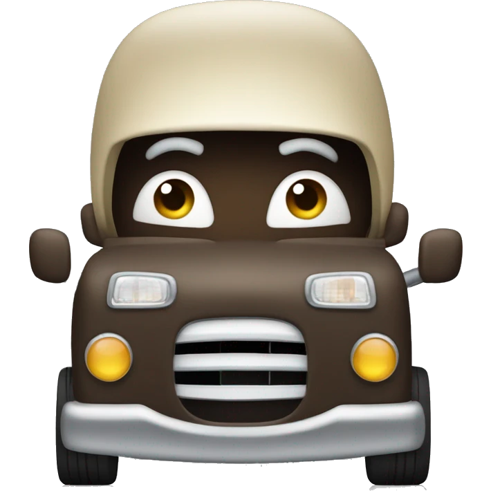 Automobile johnny dark driving emoji
