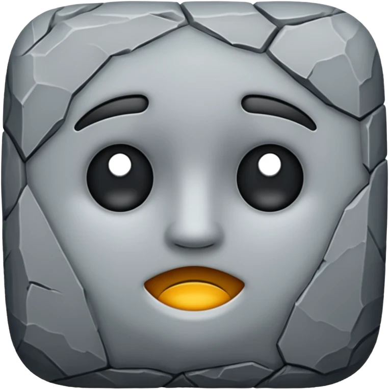 a stone emoji