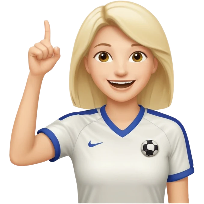 female soccer mentor cheering on the sidelines emoji