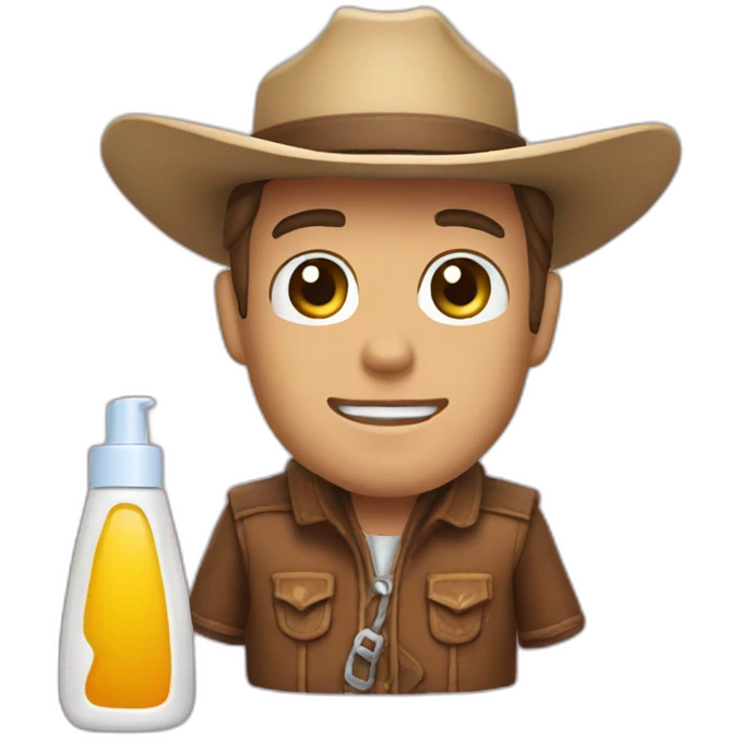 Cowboy lotion emoji