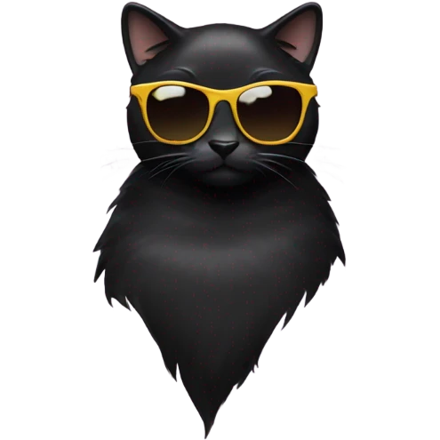 Black Cat with sunglasses emoji
