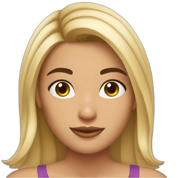 chica blanca de cabello rizo latina emoji