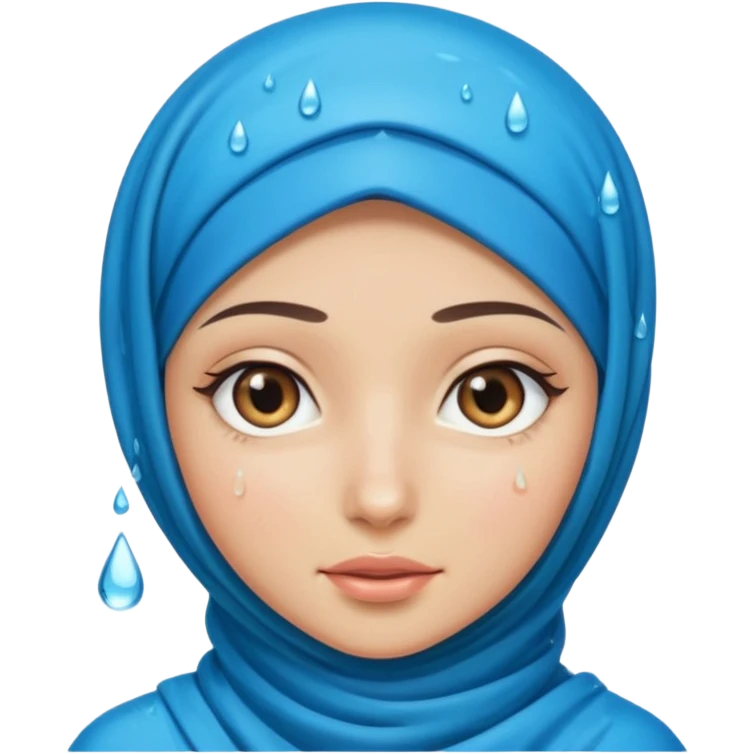 create a hijub girl taking a shower emoji