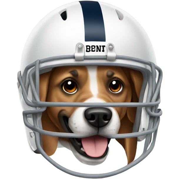 dog with a football helmet  emoji