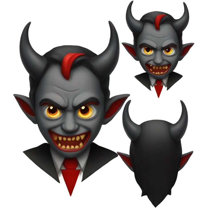 devil lucifer evil suit front and back emoji