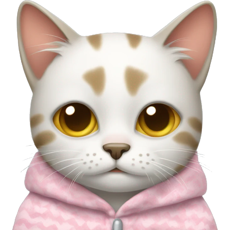 cat wearing pajamas  emoji