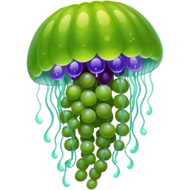 Grapes and gellifish emoji