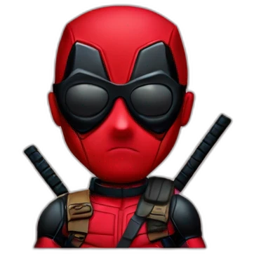 Deadpool with sunglasses emoji