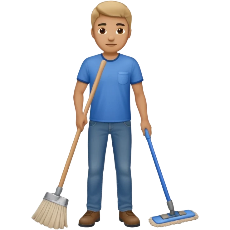 Guy mopping emoji