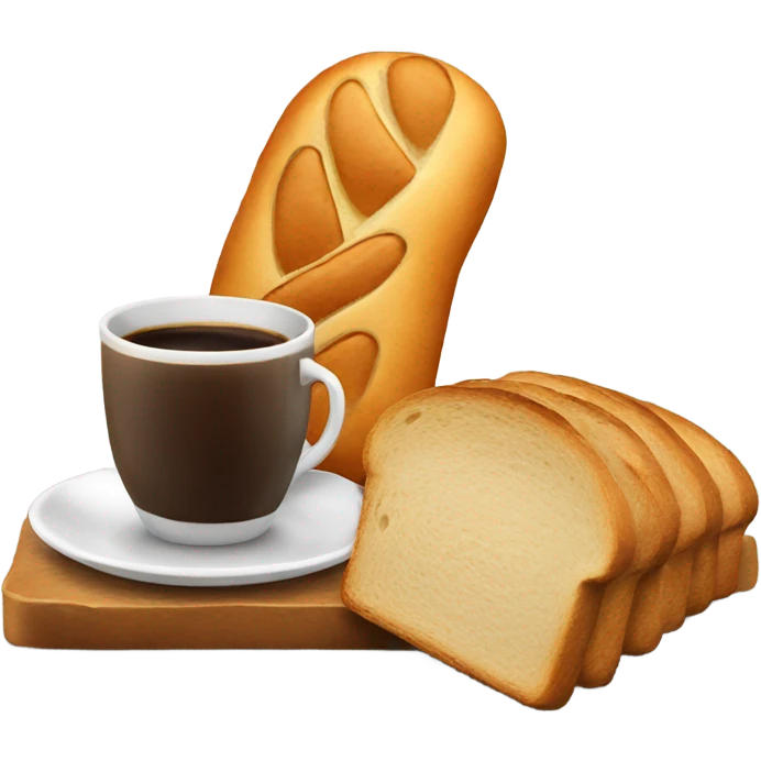 coffee with bread emoji