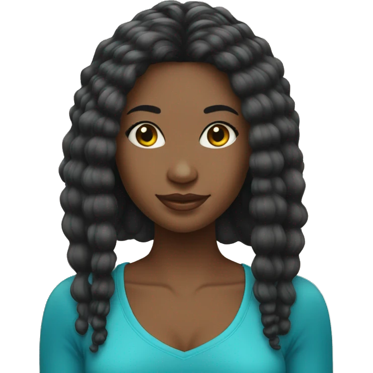 afro brazilian straight hair girl emoji
