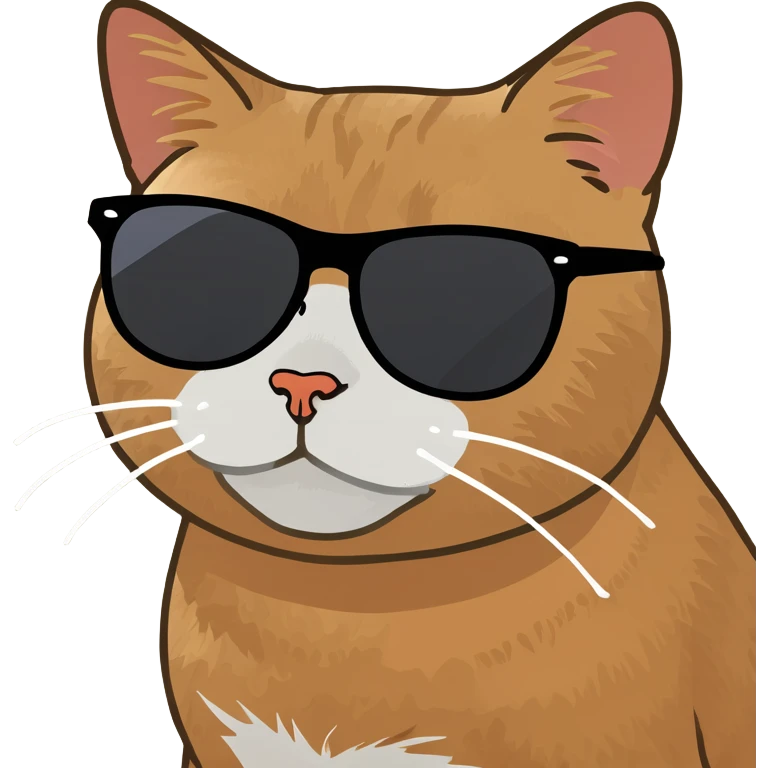Cat with sunglasses emoji