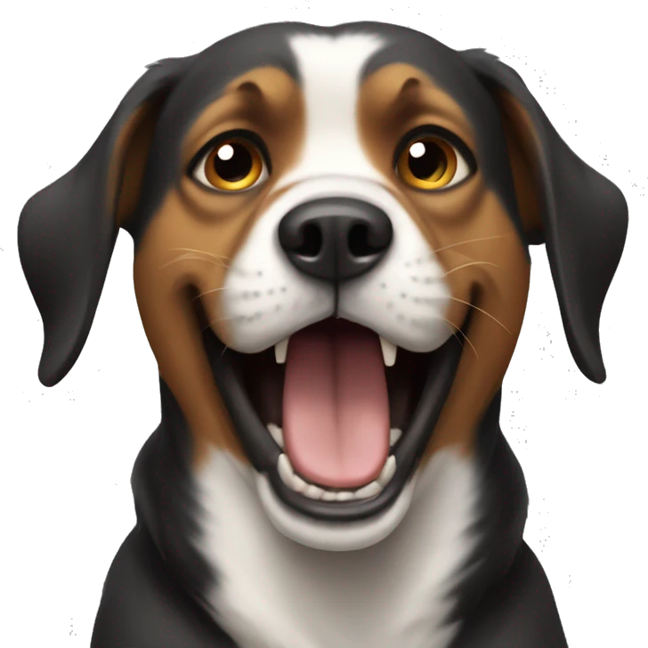 A dog Screaming finally Friday  emoji