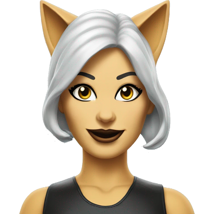 Realistic Cat Woman from Batman tv show’s plastic dream house food truck  emoji