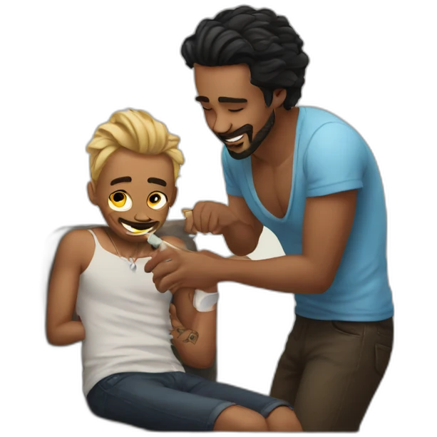 tom getting tatoo emoji