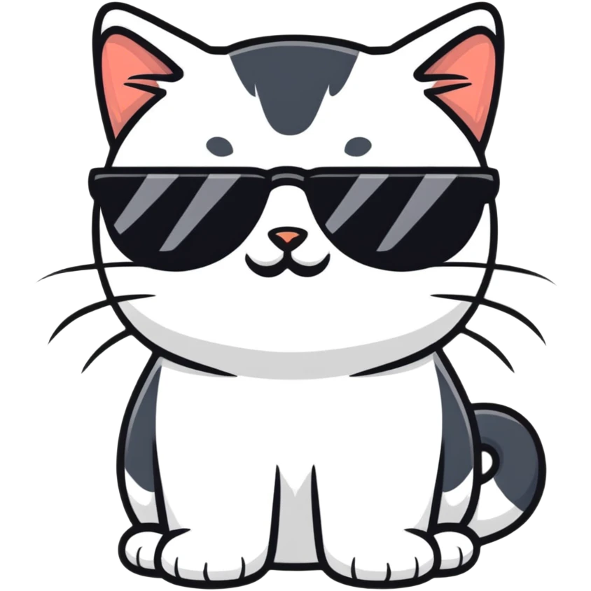 Cat with sunglasses emoji