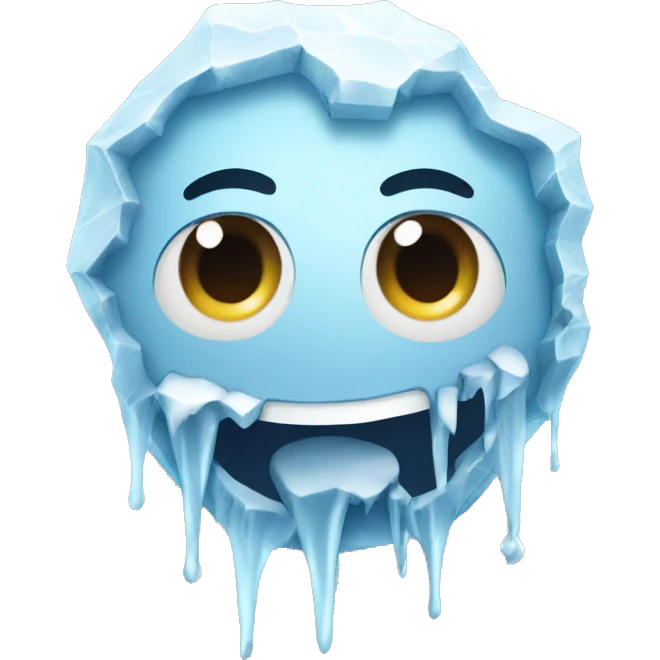cracking ice emoji