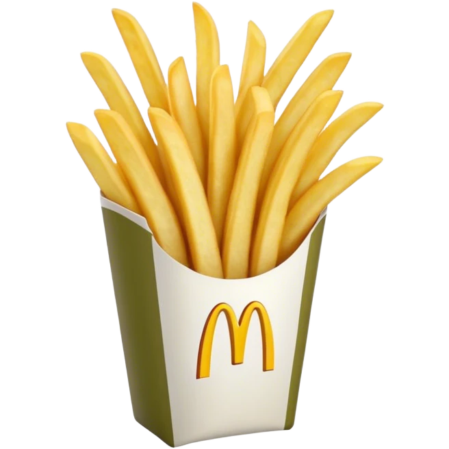 Olive color mcdonalds french fries emoji