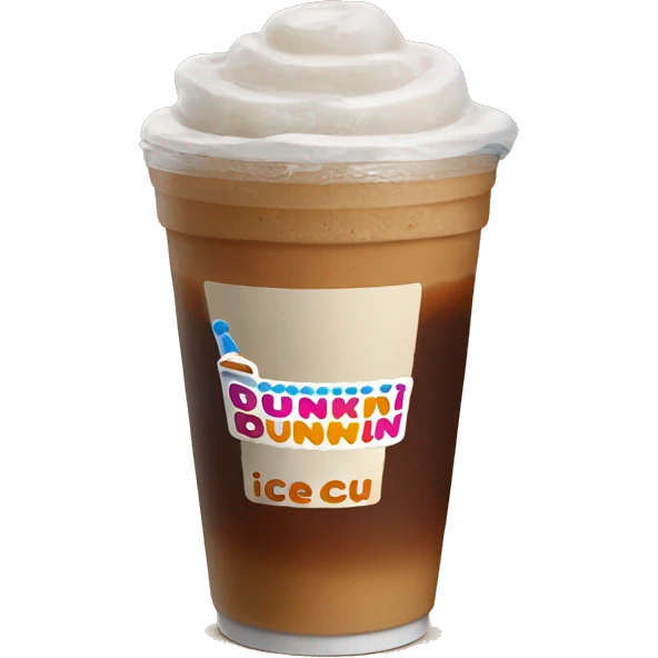 Dunkin ice coffee emoji