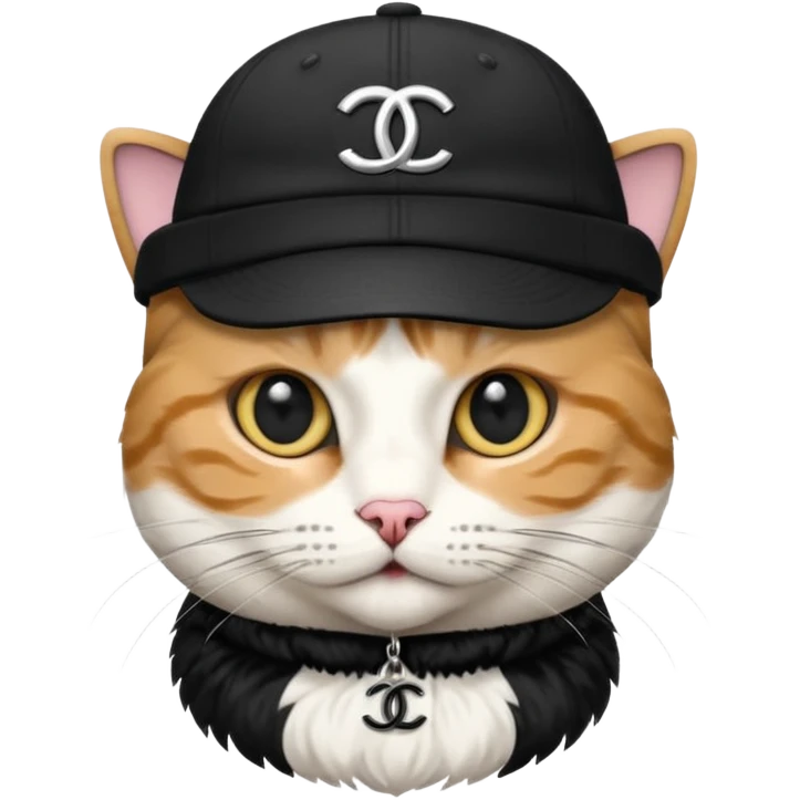 cat wearing chanel cap  emoji