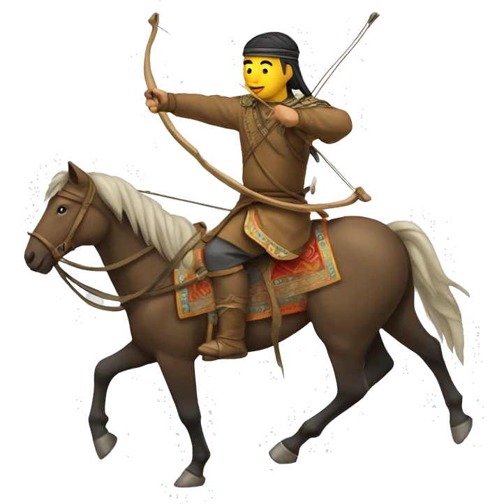 Mongol archer on horseback emoji