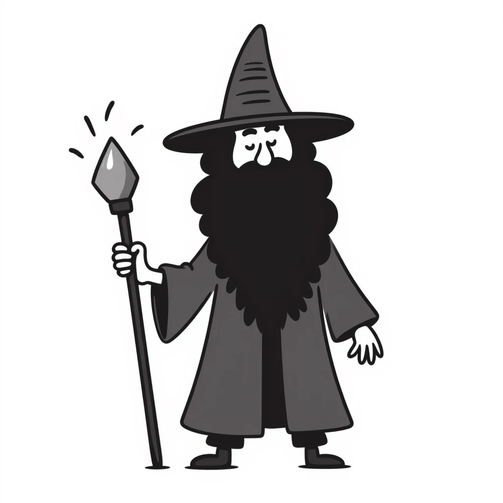 unique wizard hand drawn doodle emoji