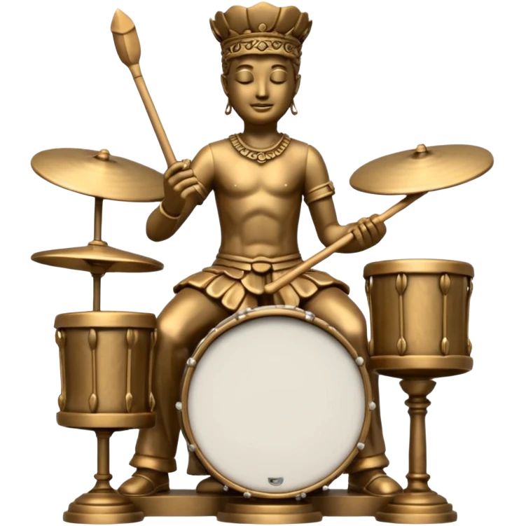 statue playing drums emoji