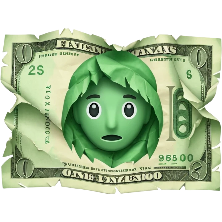 Ripped money emoji