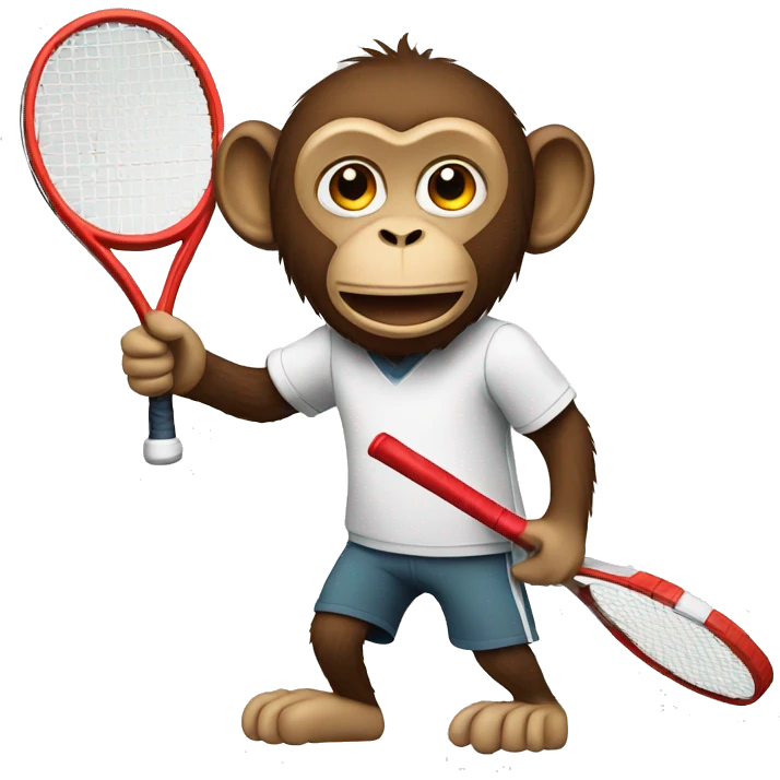 Monkey playing tennis  emoji
