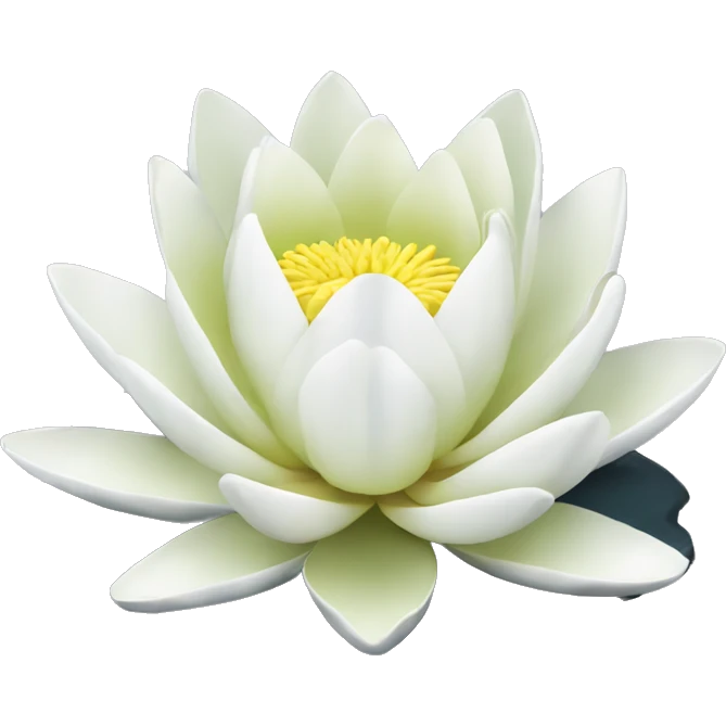 Make a water lily but white emoji
