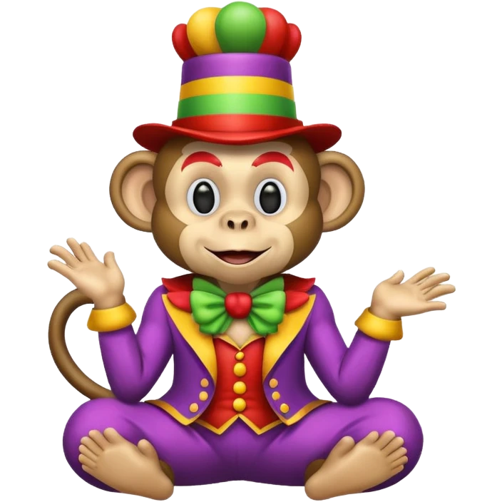 Monkey clown emoji