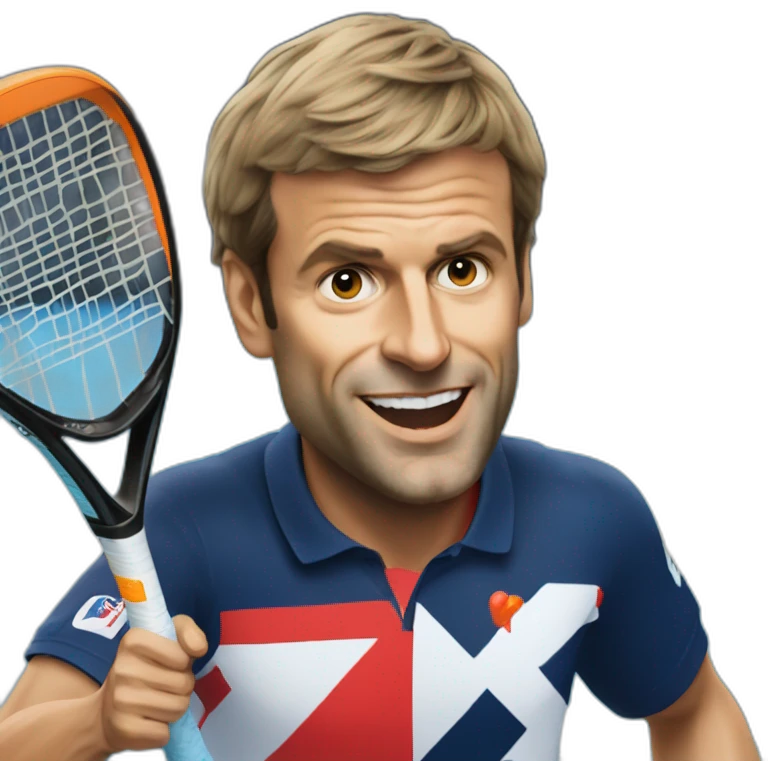 emanuel macron playing padel emoji