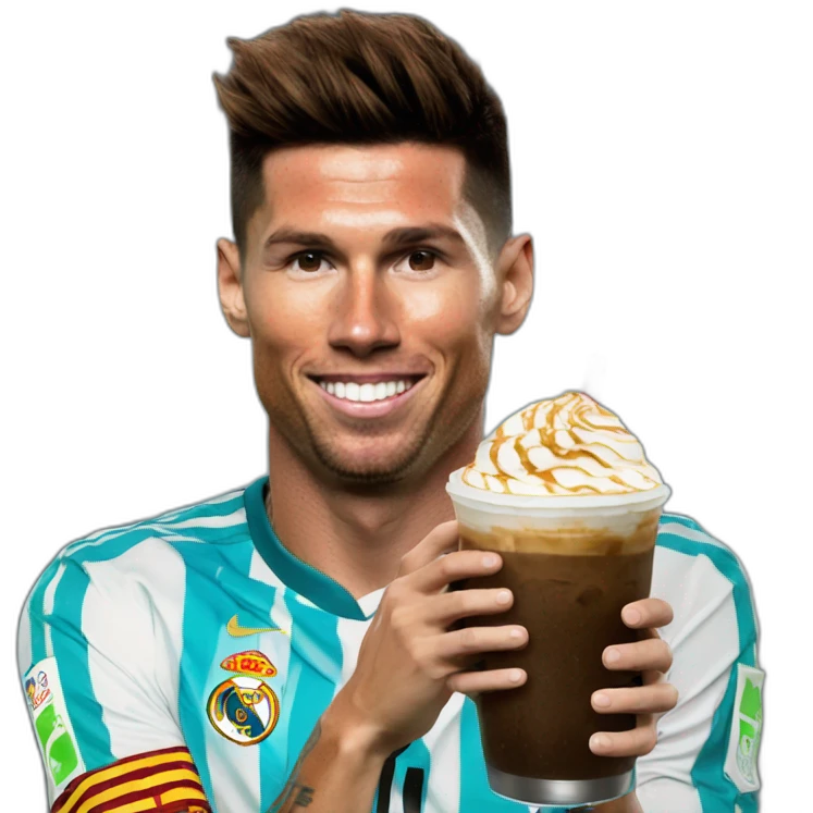 Ronaldo frappe messi emoji