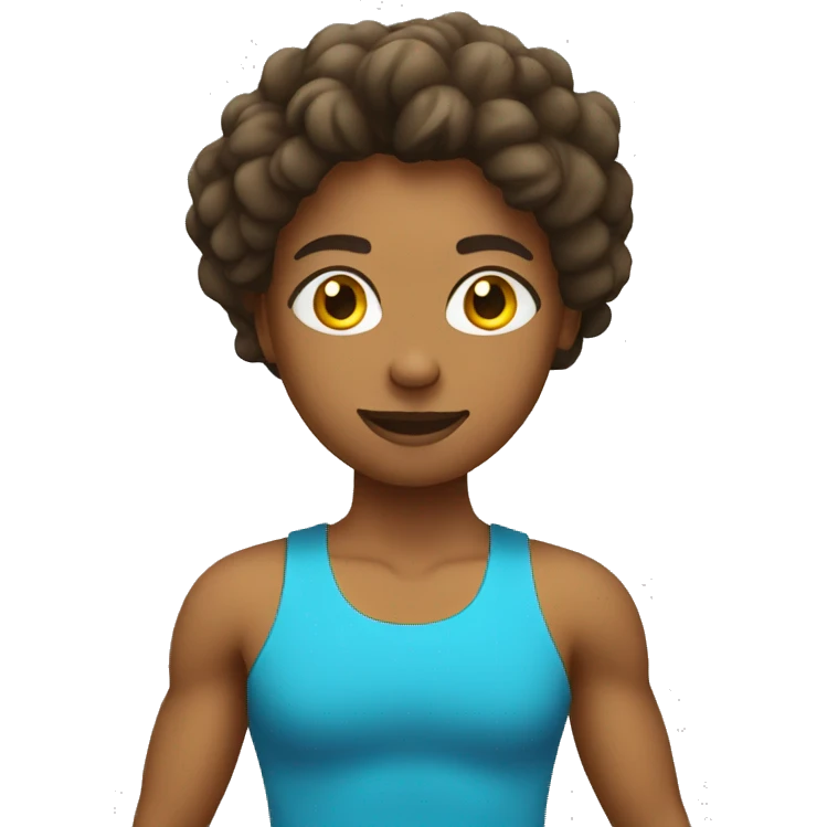 personal trainer with skin yellow emoji