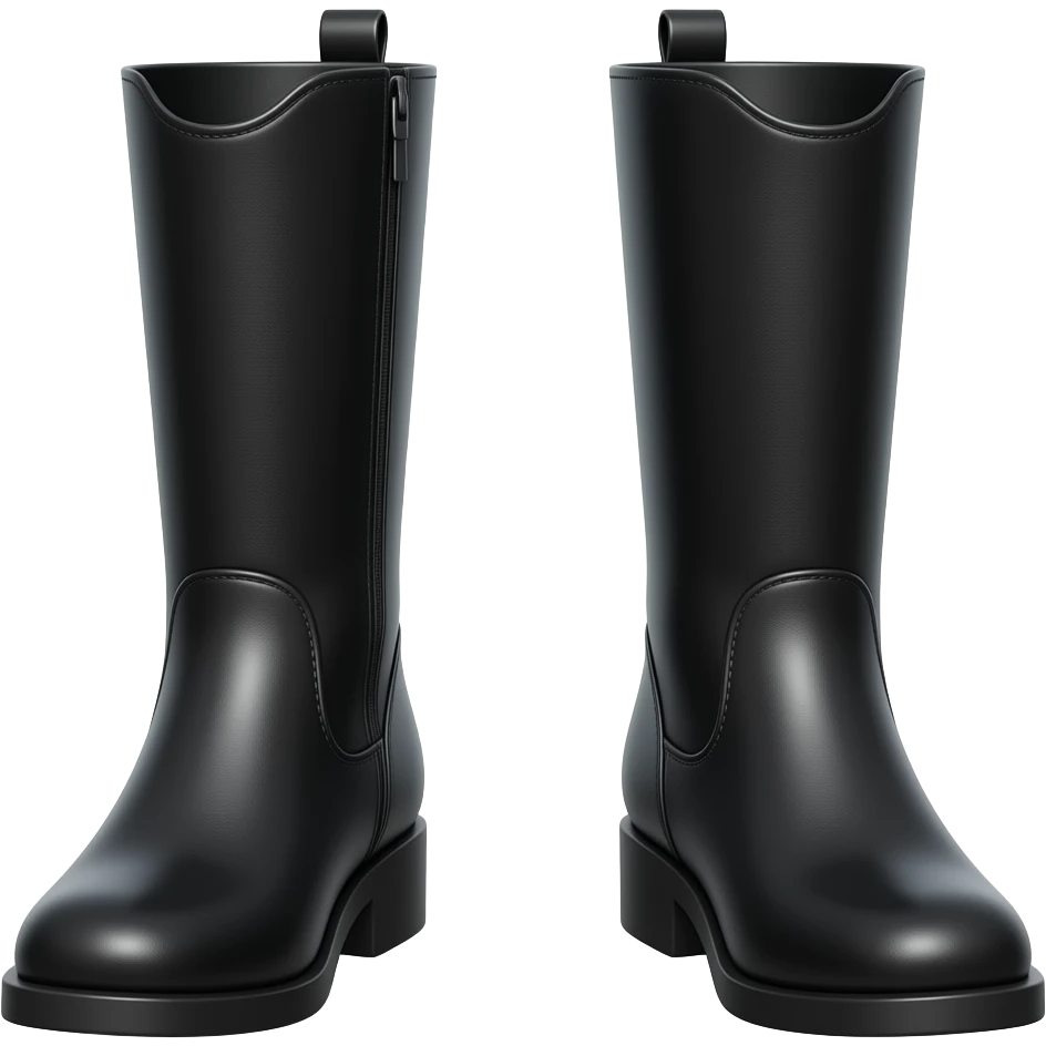 muchos pies con botas negras emoji