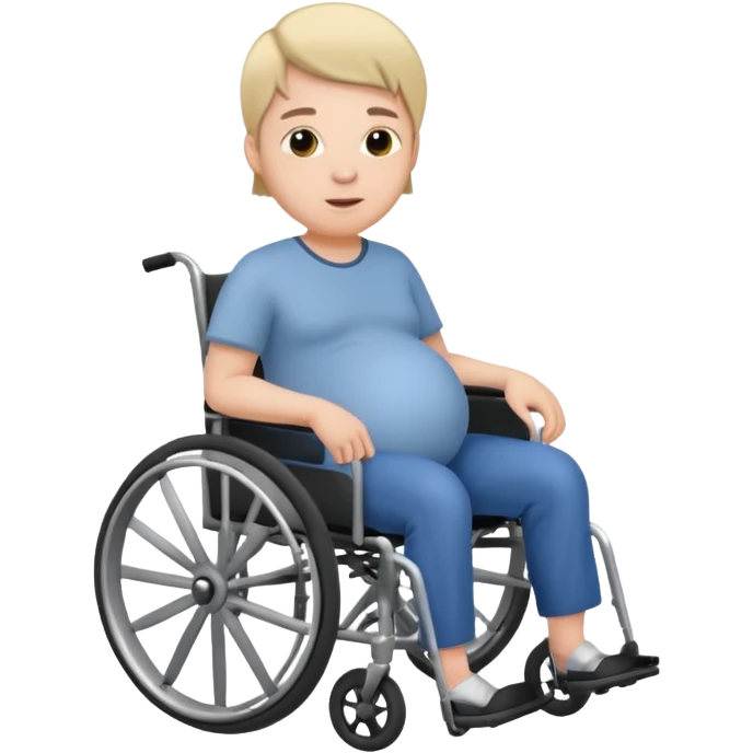 Pregnant man in wheelchair  emoji