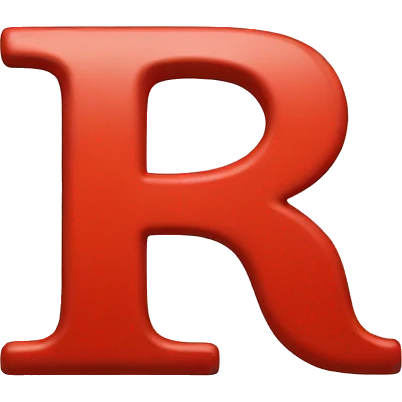 Letter R (BIG) Red emoji