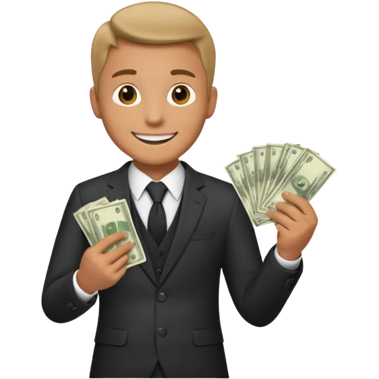 Maintenance guy with money emoji