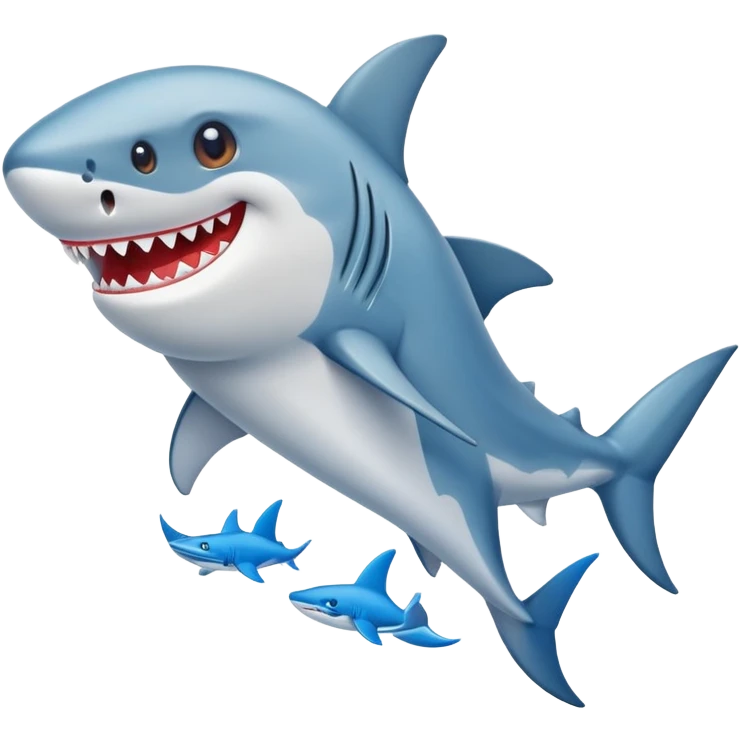 Tiburón con zapatos azules  emoji