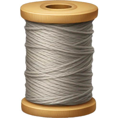 an empty spool of thread with no thread emoji