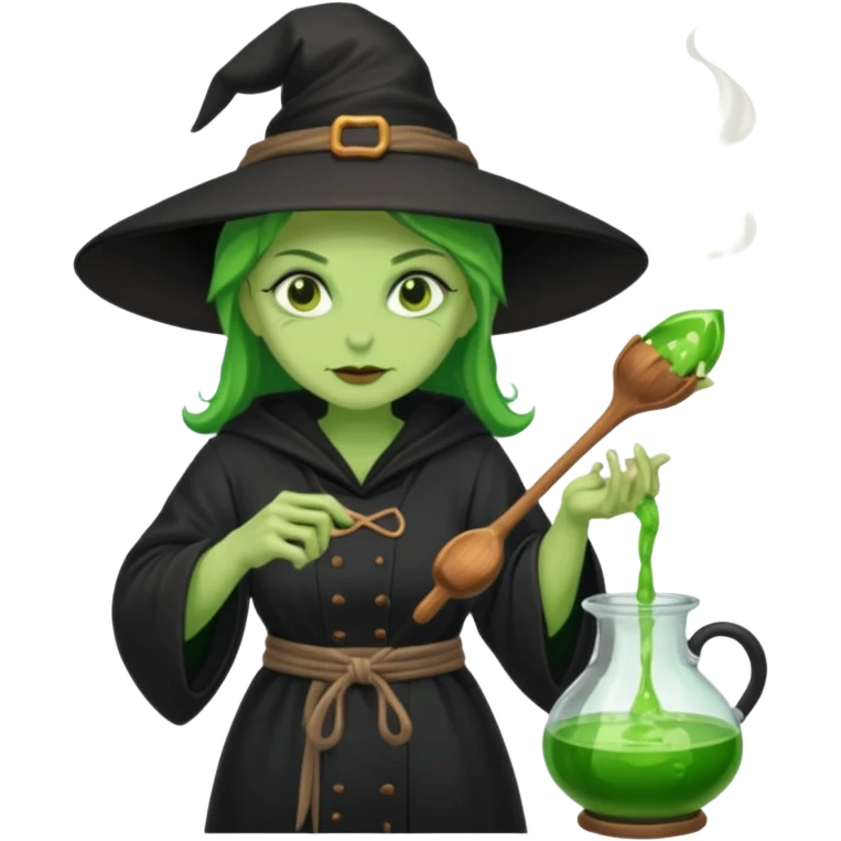 green witch cooking potion emoji