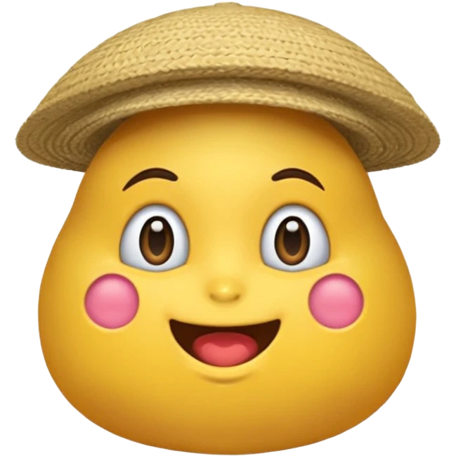 Джинсовая синяя панамка без головы со шнурком emoji
