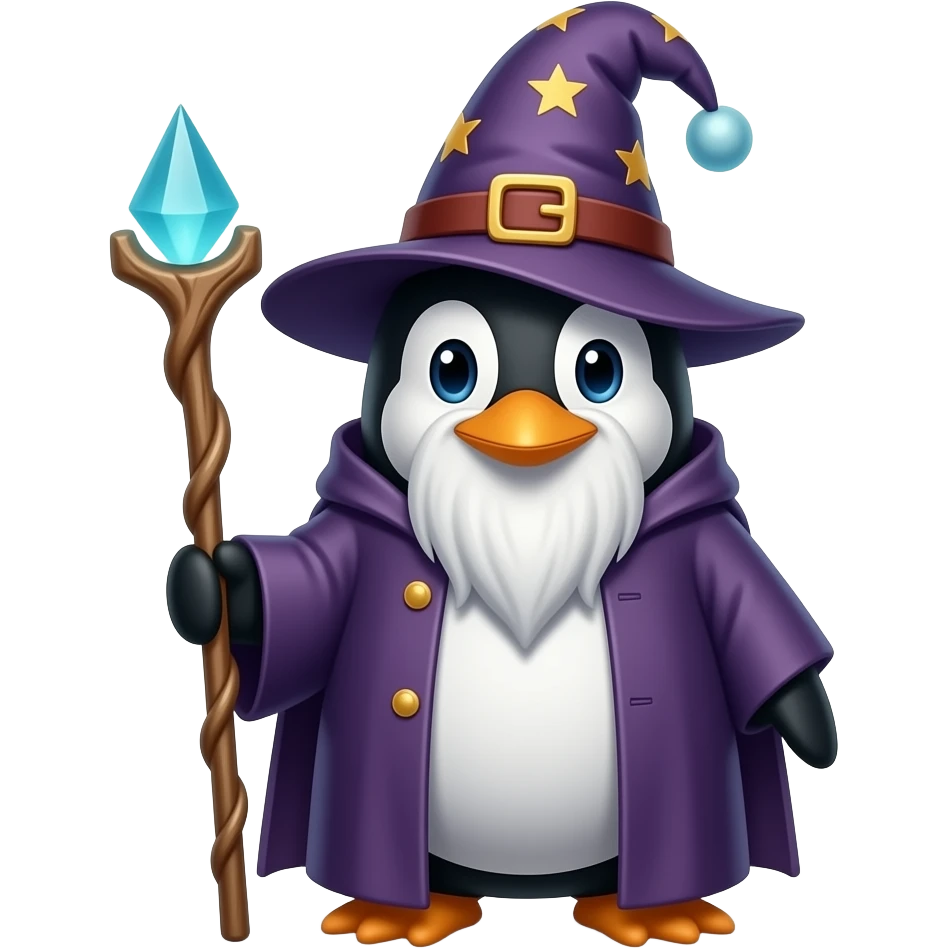 Penguin Wizard emoji